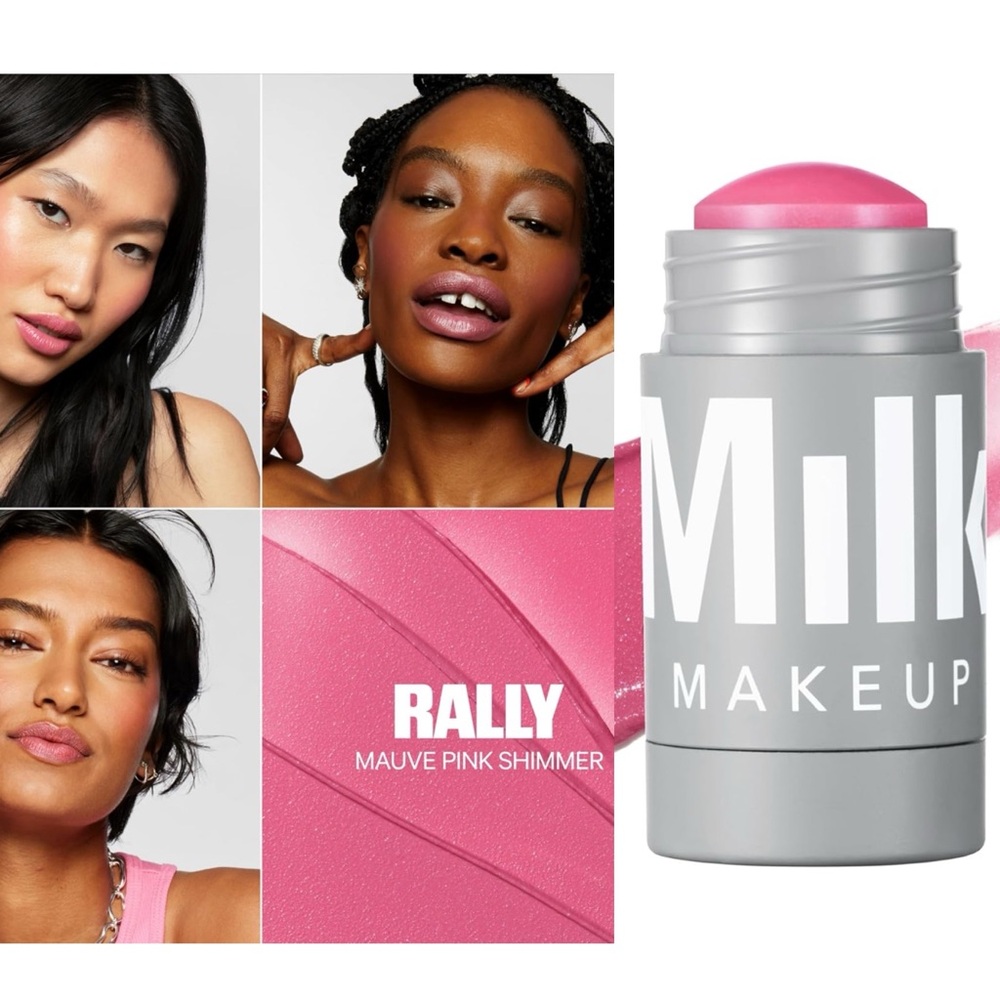 Milk Makeup Lip + Cheek Stick in Rally Mauve Pink Shimmer
